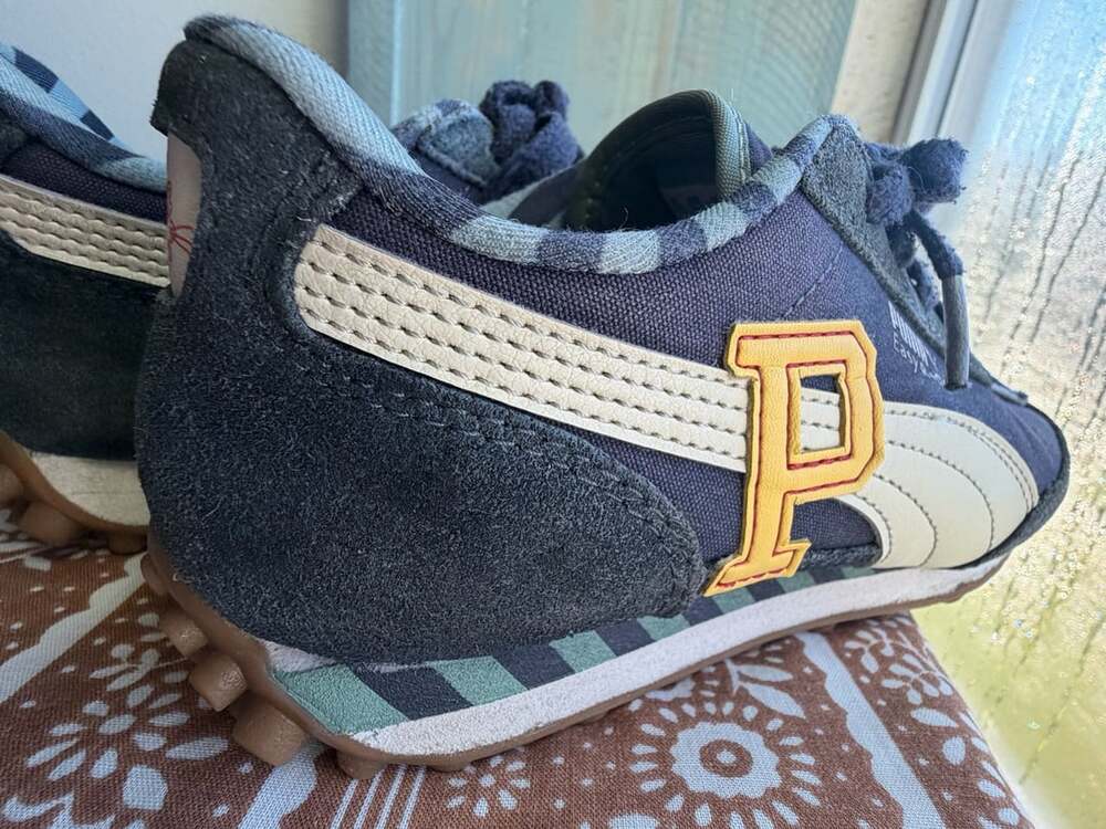 Puma Easy Rider Retro Style Kids Sneakers Navy Blue